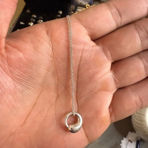 Tiffany & Co. Gold Circle Pendant Necklace